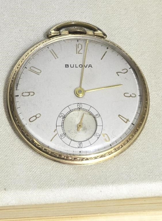 Vtg. 1947 Working Bulova "Buckingham" Pocket Watch