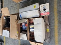 FILE FOLDERS, HEATER, STOVE PIPE, CABLE, COLEMAN