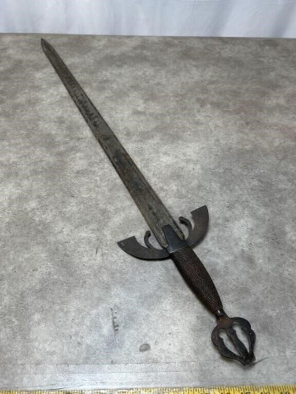 Spanish decorated metal sword