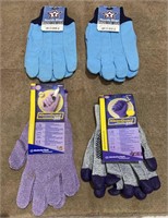 NIB 2-pair Mens and 2-pair Women’s Work Gloves