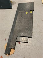 2 SECTIONS OF BLACK COUNTER TOPS