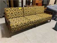 90" LONG MID CENTURY WOOD FRAME COUCH