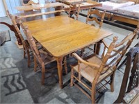 Sealy - 7 Piece Maple Wood Dining Table Set