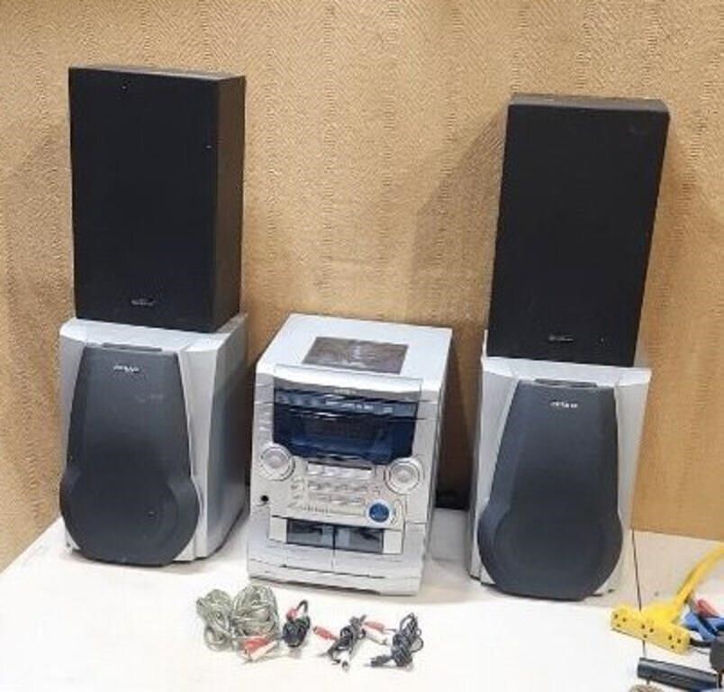 Aiwa Boom Box and Speakers. Extra set of Quasar