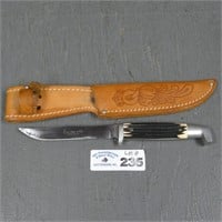 Queen Steel #95 Stag Handle Knife & Sheath