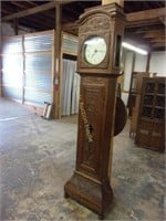 Antique French Glass Dial Grandfather Clock
