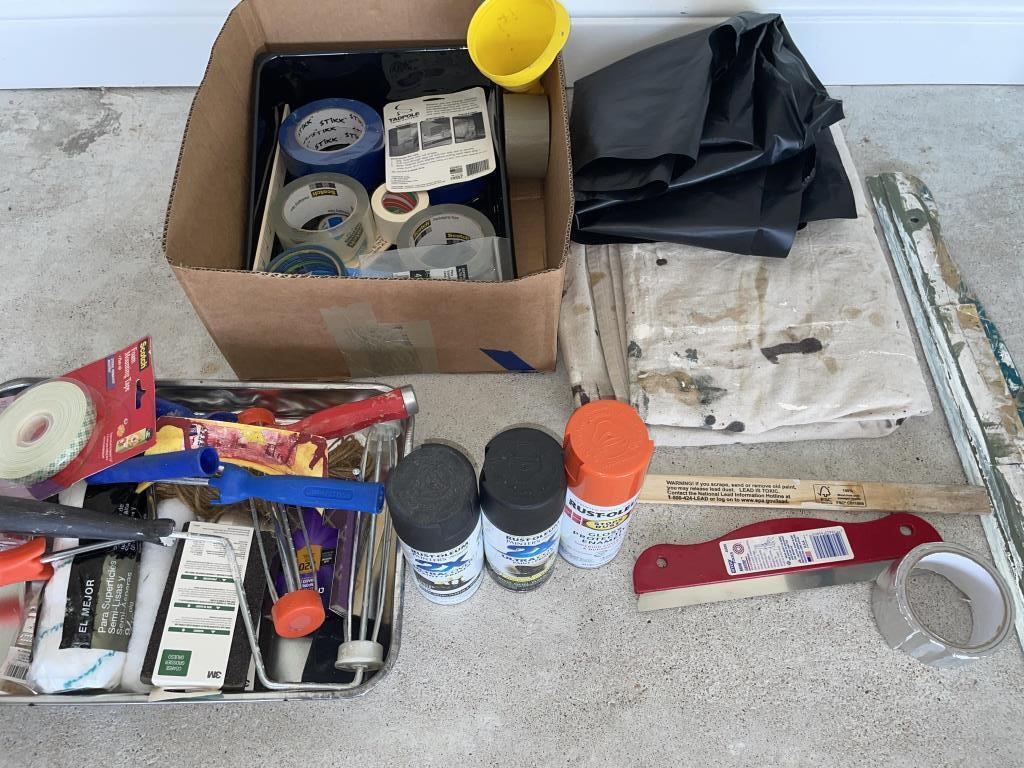 Lot Of Household Painting Supplies