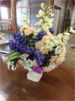 Floral Arrangement in Plaster Vase