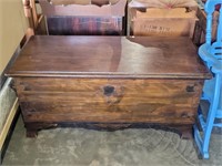 Early Cedar / Hickory Blanket Chest W/Clothing