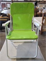 Green / White Foldable Beach Chair