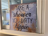 Take A Shower Tin Sign