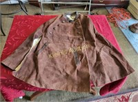 vtg 70's genuine suede leather cape poncho jacket
