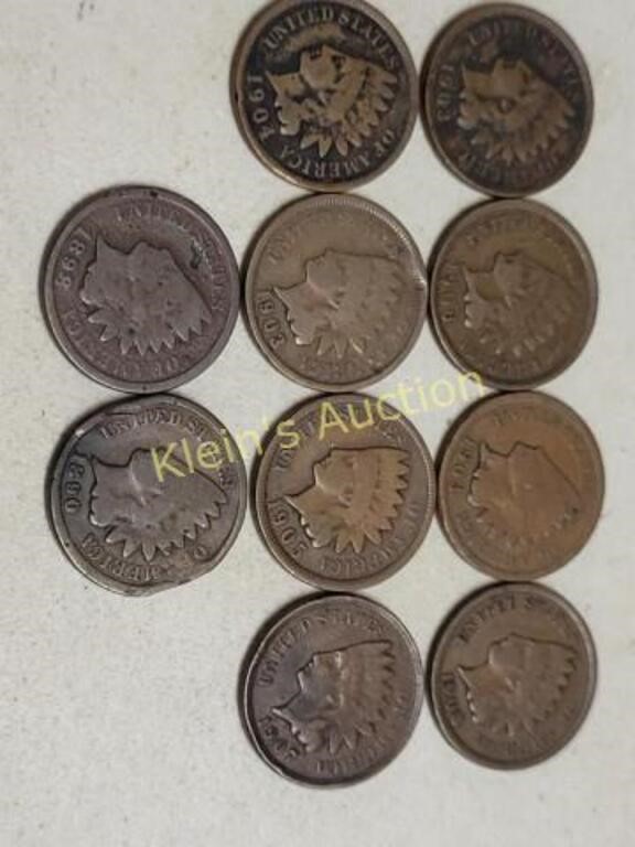 10 rare indian head pennies cent coins