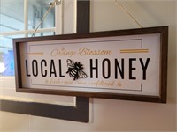 Local Honey Wooden Sign