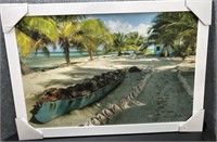 New, Conch Shell Walkway Board Picture in White