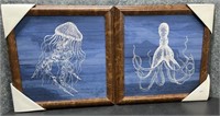 New-Pair, Swimming Octopus & Jellyfish Board
