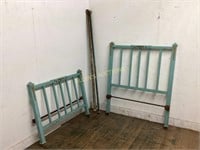 METAL SINGLE BED FRAME WITH  WHEELS
