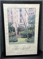 “The Royal” Honolulu Hawaii Poster Framed in