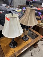 (1) 28" & (1) 24" Table Lamps w/ Shades