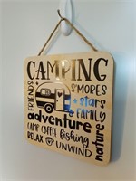 Camping Wood Sign