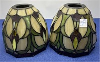 Pair of Stained Glass Style Lite Covers 7 w x 6 h