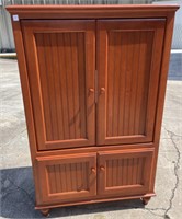 Cherry Red Armoire with Top Side In Doors & Under