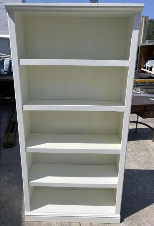 White 5 Adjustable Shelf Display Case