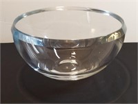 Bright Clear Crystal Bowl 6lbs Beveled Rim Thick