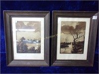 Two Framed Watercolors, Signed