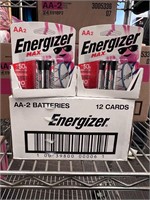 2 Boxes Energizer AA Batteries; 24 Per Box