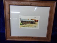 Framed Matted Watercolor