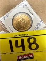 1881 TEN DOLLAR GOLD PIECE