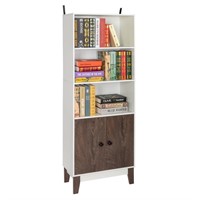 N6625  Ktaxon 64" H Wood Bookcase with 2 Doors