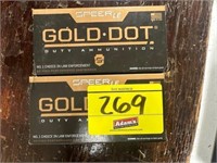 (2) GOLD DOT 45 AUTO+P 200 GRAIN BULLETS