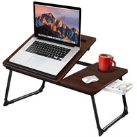 E4666  Livhil Lap Desk - 23" Laptop Bed Table, Bla