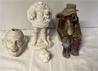 Figural Statues (1 as found, head unattached)