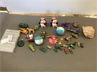 Miniature cars and ornaments