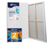Large Canvases for Painting 36x48 Inch 2-Pack,