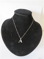 STERLING SILVER NECKLACE WITH LETTER A PENDANT