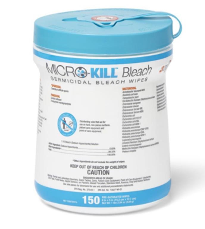 1 BOX OF Medline Micro-Kill Bleach Germicidal