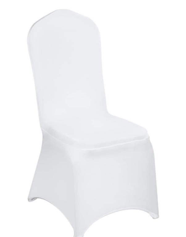 VEVOR 100 Pcs White Chair Covers Polyester