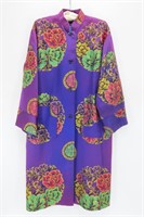Korean Purple Silk Embroidered Robe