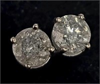 $3400 14K  Natural Diamond (0.72ct) Earrings