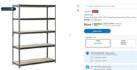 E4604 5-Shelf Steel Freestanding Shelves, Silver