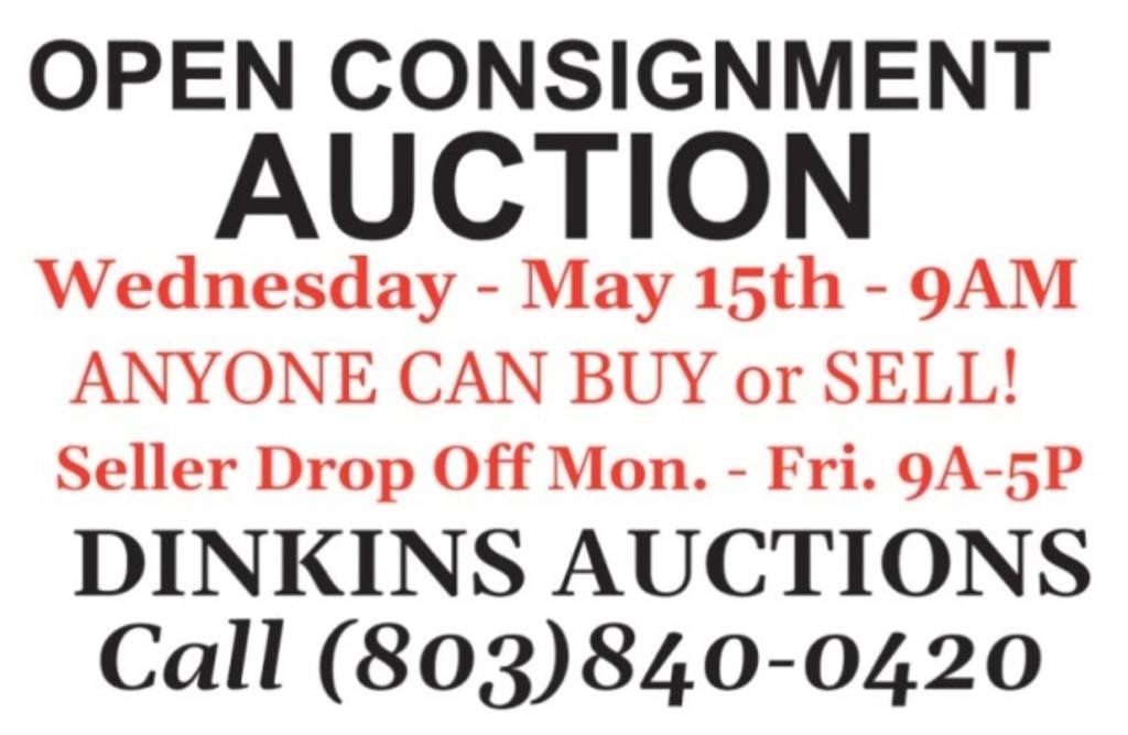 OPEN CONSIGNEMNT AUCTION - 5/15/24 - 9AM