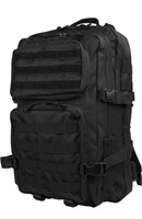 ($104) Black Tactical Backpack, Military