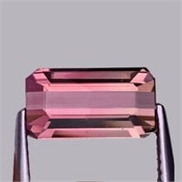 Natural Peach Pink Tourmaline 1.05 Cts { Flawless-