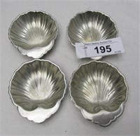 Pewter Clam Shell Finger Bowls