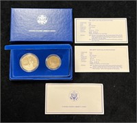 1986 S Proof Liberty Coins in Box with COA