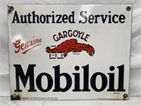 Original Mobiloil Gargoyle enamel rack sign